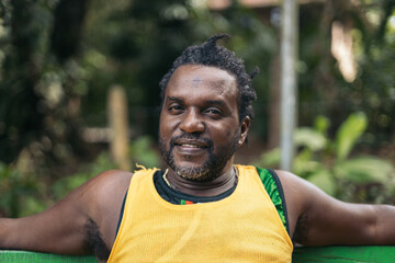 Portrait of a senior Afro-Caribbean man