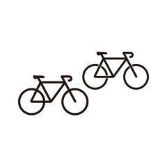 bicycle set icon vector on white background
