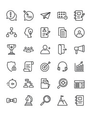 Startup Icon Set 30 isolated on white background