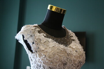 top view of wedding dress