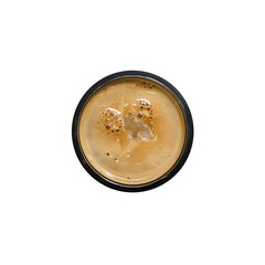 cup of coffee on black table in cafe