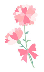 ピンクのハートの花の贈り物
