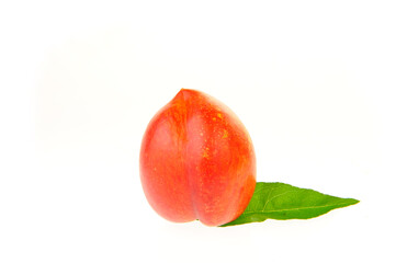 Peach on a white background
