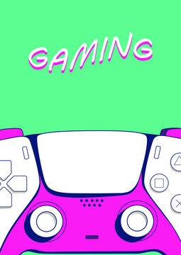 The controler poster with vintage color style. Vector illustration, use it for poster, print, background, etc