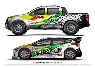 car livery Graphic vector. abstract racing shape design for vehicle vinyl wrap background 
