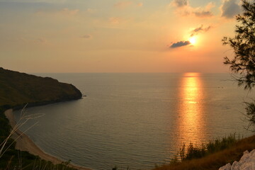 sunset over the sea