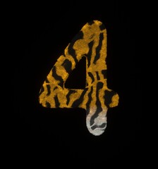 Furry Tiger Themed Font Number 4