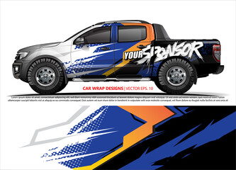 abstact graphic design for truck vinyl wrap 
