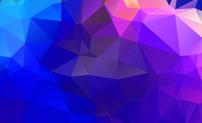 Obraz premium Illustration Colorful swirl rainbow polygon background or frame triangle pattern in multi rainbow spectrum color