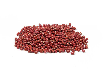 azuki bean or red bean Seeds isolated on white background