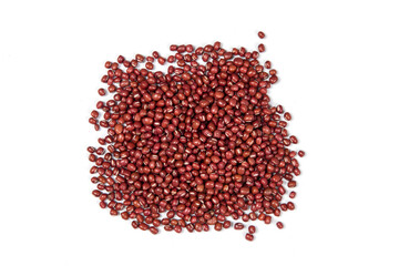 azuki bean or red bean Seeds isolated on white background