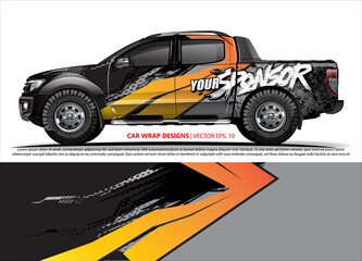 Race car wrap design vector for vehicle vinyl sticker and automotive decal livery
