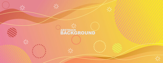 abstract gradation background. landing page design illustration, banner, yellow billboard