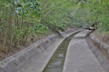 a Drainage channel. the waste system, hk