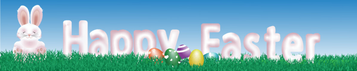 Happy Easter Bunny Banner