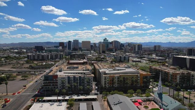 Aerial Push into Phoenix Arizona