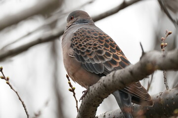 turtle dove on the branch