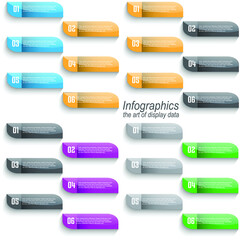 Collection infographic template for modern data visualization and ranking