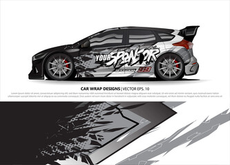 car wrap design. simple lines with abstract background vector concept for vehicle vinyl wrap and automotive decal livery
