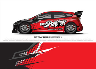 car wrap design. simple lines with abstract background vector concept for vehicle vinyl wrap and automotive decal livery
