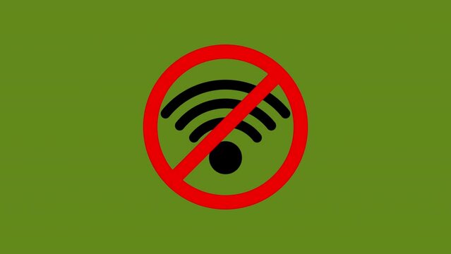 no wifi sign animation.4K Video motion Animation.
