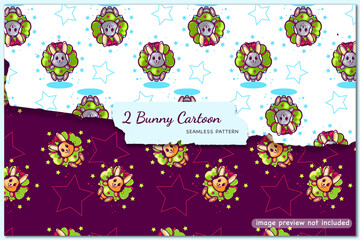 Bunny Cartoon Seamless Pattern