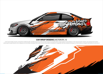 car wrap design. simple lines with abstract background vector concept for vehicle vinyl wrap and automotive decal livery