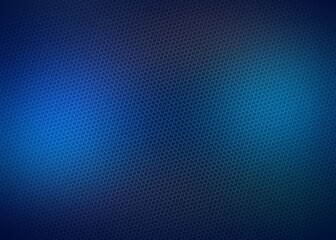 Dark blue metallic low gloss effect empty background. Abstract hexagonal grid texture. Simple geometric pattern.