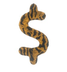 Furry Tiger Themed Font With White Background Dollar Sign
