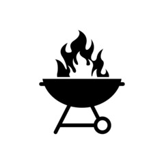 bbq  grill icon design template vector