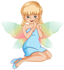 Beautiful fairy girl cartoon character