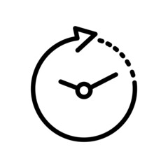 Clock icon vector . Passage of time. High quality black style vector icons