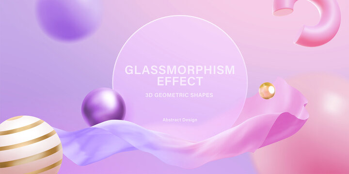 Geometric glassmorphism template