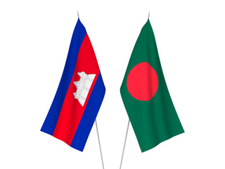 Bangladesh and Kingdom of Cambodia flags