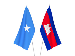 Somalia and Kingdom of Cambodia flags