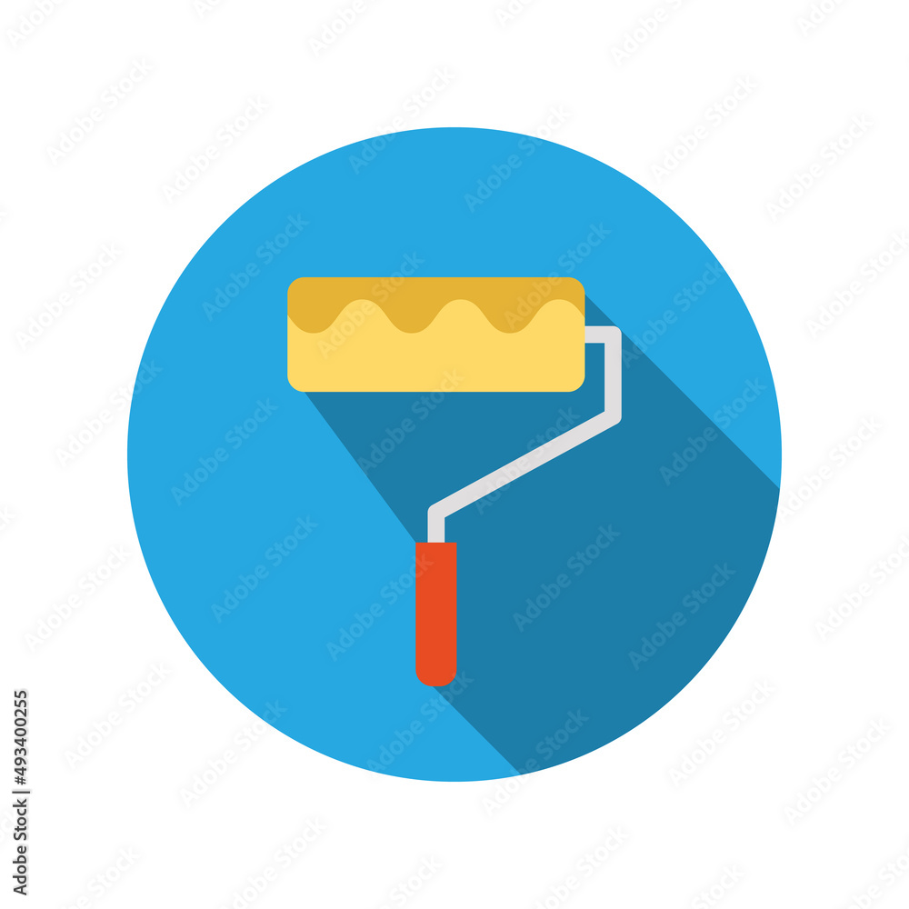 Poster paint roller vector icon symbol design