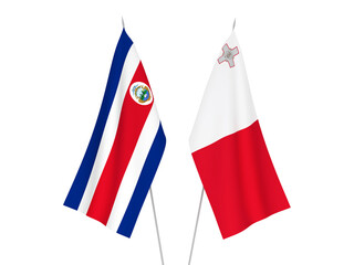 Republic of Costa Rica and Malta flags