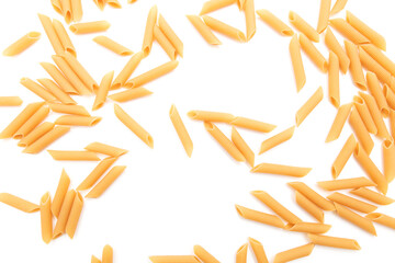Dry pasta isolated on a white background.