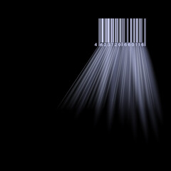 A ray of light from the window. Vector illustration of a stream of bright light from a window in the form of a barcode. A sketch for creativity.