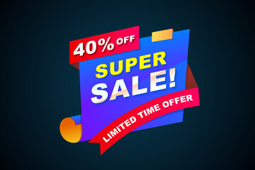 Super Sale Banner Limited Time Offer