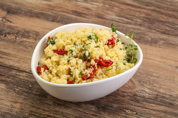 Vegetarian uisine - couscous with vegetables