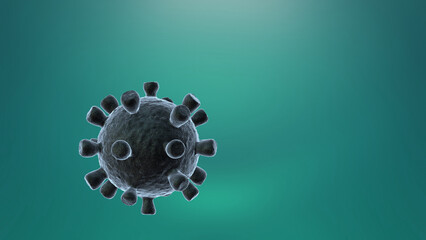 3d medical background with abstract coronavirus