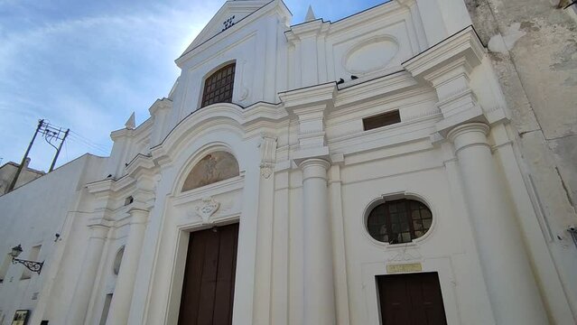 Anacapri - Panoramica della facciata della Chiesa di San Michele Arcangelo