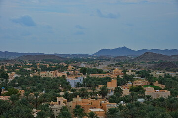 Fototapeta na wymiar Scenic view of Nizwa in Oman from Nizwa Fort