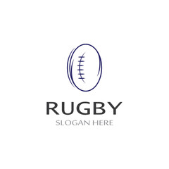 Rugby ball logo. Using a vector illustration template design concept. Can be used for sports logos and a team logo