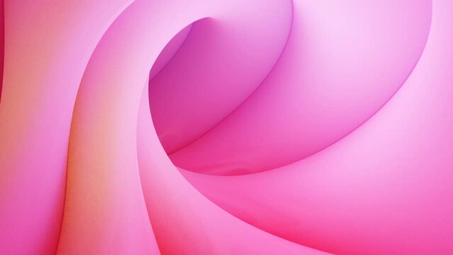 Movement in spiral of cream. Design. Bright 3d folds of rotating slack spiral. Movement through spiral tunnel with effect of sweet cream