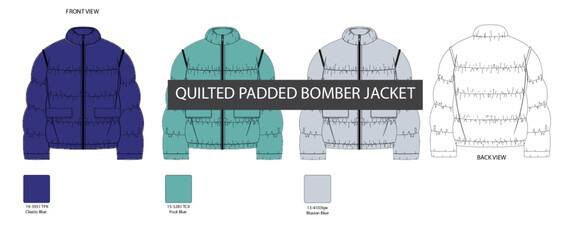 Quilted Padded Bomber jacket