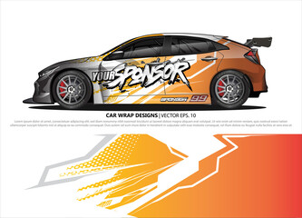 Fototapeta premium car wrap design. simple lines with abstract background vector concept for vehicle vinyl wrap and automotive decal livery 