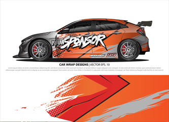 car wrap design. simple lines with abstract background vector concept for vehicle vinyl wrap and automotive decal livery
