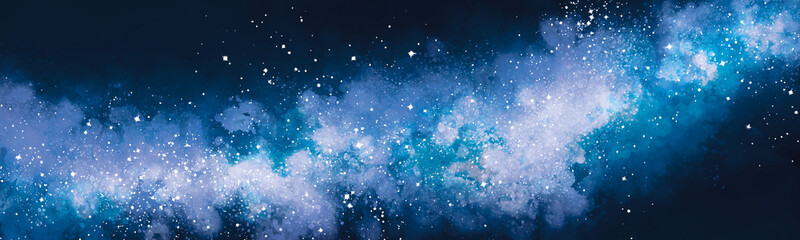 Space background with realistic nebula and lots of shining stars. Infinite universe and starry night. Colorful cosmos with stardust and the Milky Way.  © beoyou